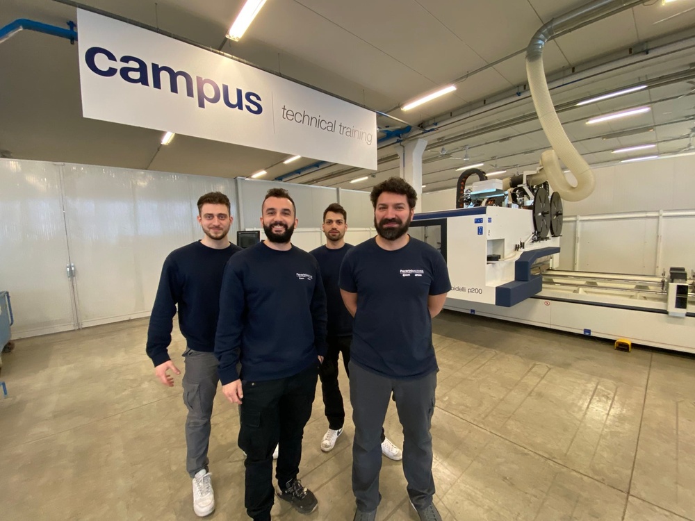 Il Team Service di Pavarini Macchine al Campus di Scm Group