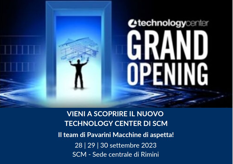 Nuovo technology center SCM: Grand Opening il 28, 29 e 30 settembre 2023 